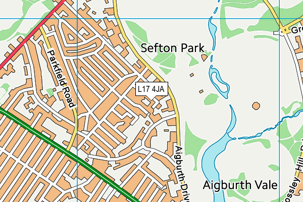 L17 4JA map - OS VectorMap District (Ordnance Survey)