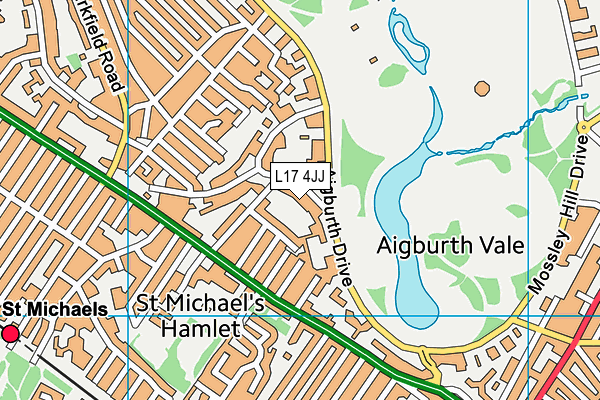 L17 4JJ map - OS VectorMap District (Ordnance Survey)