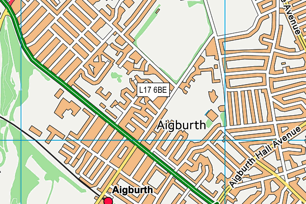 L17 6BE map - OS VectorMap District (Ordnance Survey)