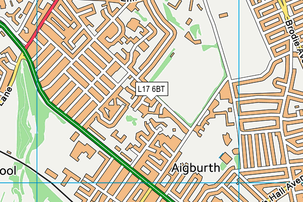 L17 6BT map - OS VectorMap District (Ordnance Survey)