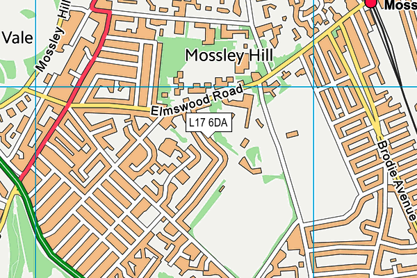 L17 6DA map - OS VectorMap District (Ordnance Survey)