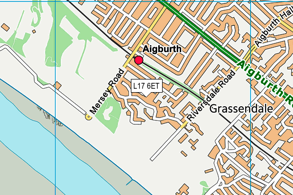 L17 6ET map - OS VectorMap District (Ordnance Survey)