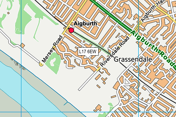 L17 6EW map - OS VectorMap District (Ordnance Survey)