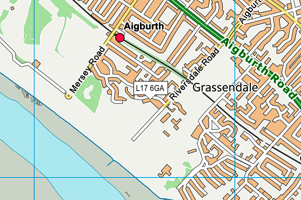 L17 6GA map - OS VectorMap District (Ordnance Survey)