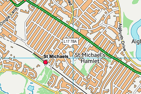 St Michael-in-the-Hamlet Community Primary School map (L17 7BA) - OS VectorMap District (Ordnance Survey)