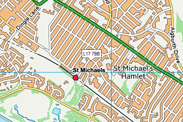 L17 7BB map - OS VectorMap District (Ordnance Survey)