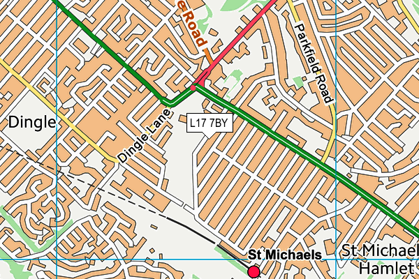 L17 7BY map - OS VectorMap District (Ordnance Survey)