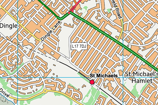 L17 7DJ map - OS VectorMap District (Ordnance Survey)