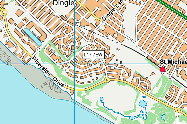L17 7EW map - OS VectorMap District (Ordnance Survey)