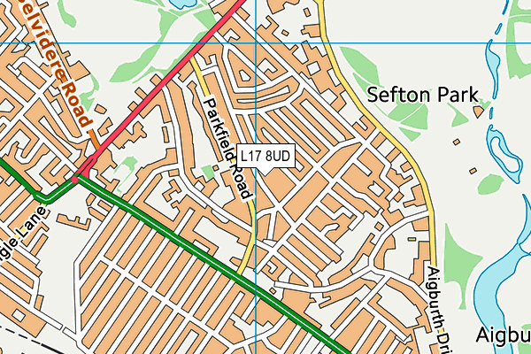 L17 8UD map - OS VectorMap District (Ordnance Survey)