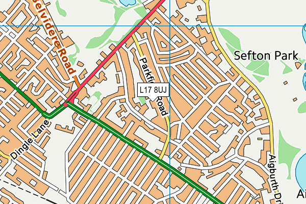 L17 8UJ map - OS VectorMap District (Ordnance Survey)