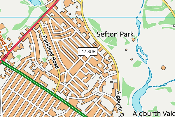 L17 8UR map - OS VectorMap District (Ordnance Survey)