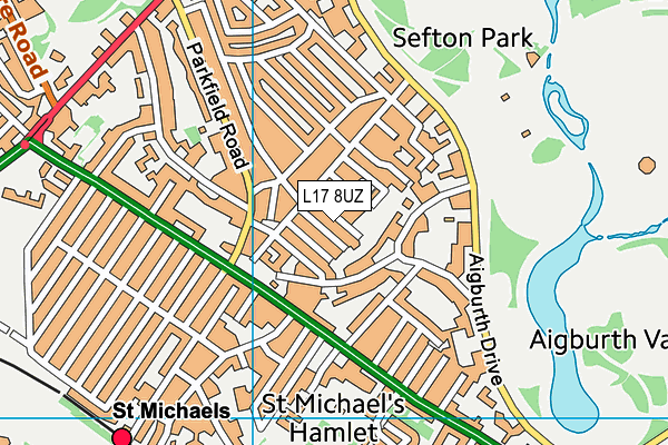 L17 8UZ map - OS VectorMap District (Ordnance Survey)