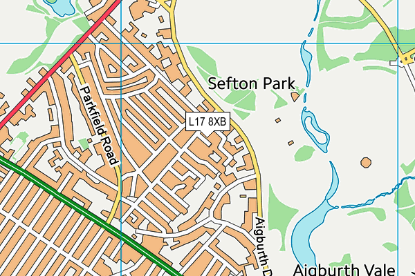 L17 8XB map - OS VectorMap District (Ordnance Survey)