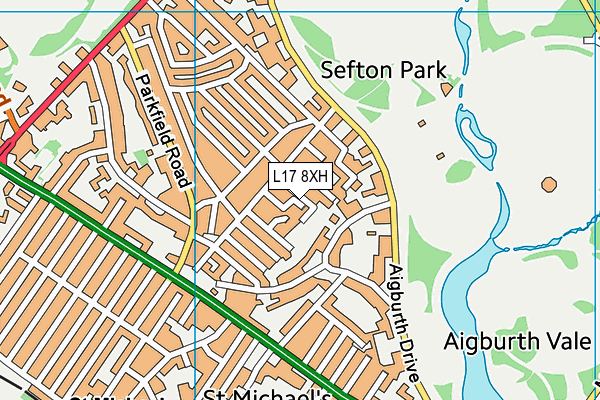 L17 8XH map - OS VectorMap District (Ordnance Survey)