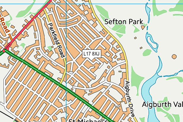 L17 8XJ map - OS VectorMap District (Ordnance Survey)