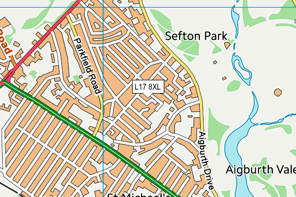 L17 8XL map - OS VectorMap District (Ordnance Survey)