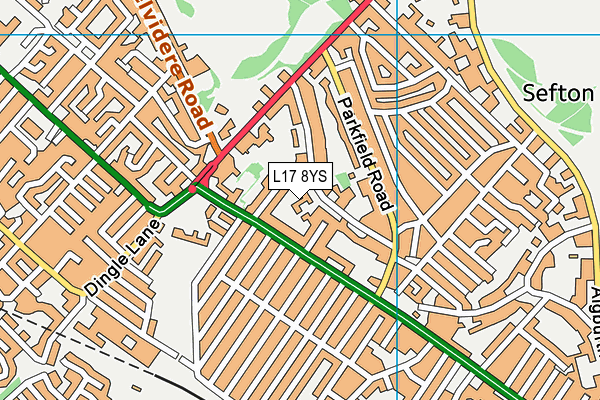 L17 8YS map - OS VectorMap District (Ordnance Survey)