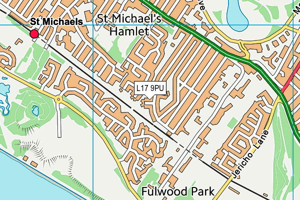 L17 9PU map - OS VectorMap District (Ordnance Survey)