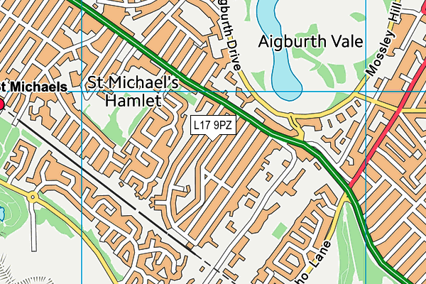 L17 9PZ map - OS VectorMap District (Ordnance Survey)