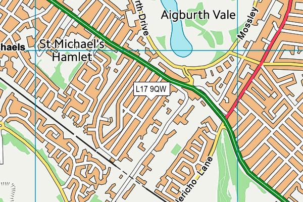 L17 9QW map - OS VectorMap District (Ordnance Survey)