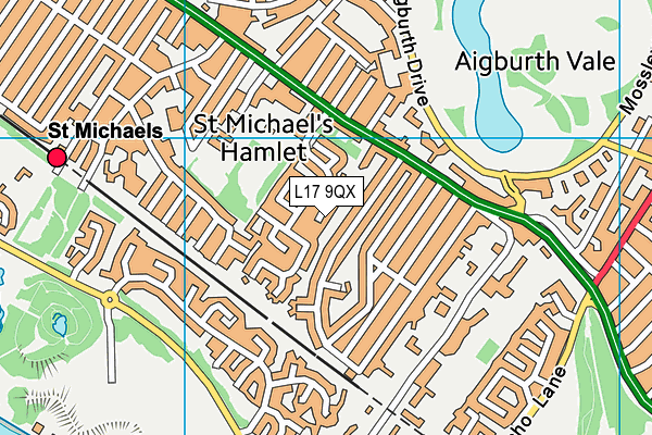 L17 9QX map - OS VectorMap District (Ordnance Survey)