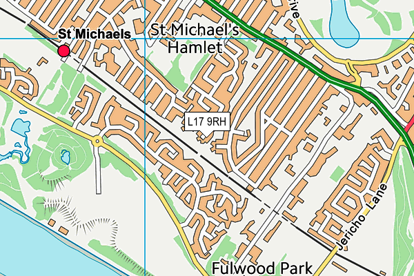L17 9RH map - OS VectorMap District (Ordnance Survey)