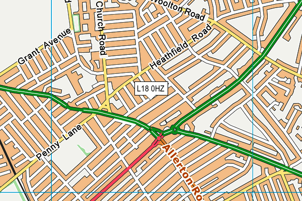 L18 0HZ map - OS VectorMap District (Ordnance Survey)