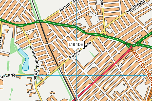 L18 1DE map - OS VectorMap District (Ordnance Survey)