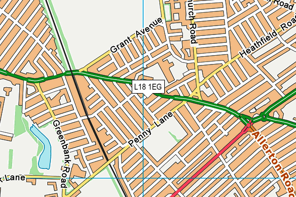 L18 1EG map - OS VectorMap District (Ordnance Survey)