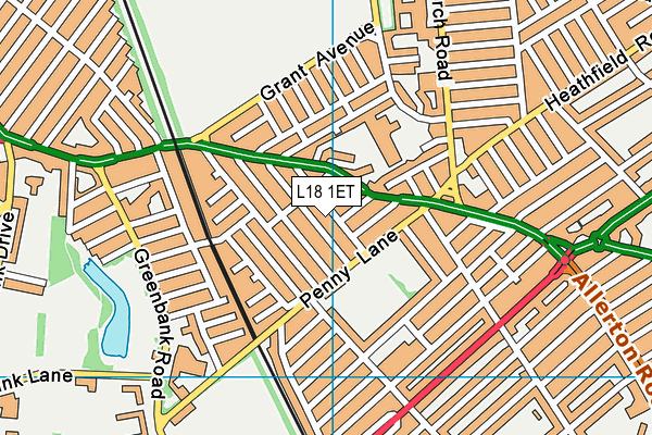 L18 1ET map - OS VectorMap District (Ordnance Survey)