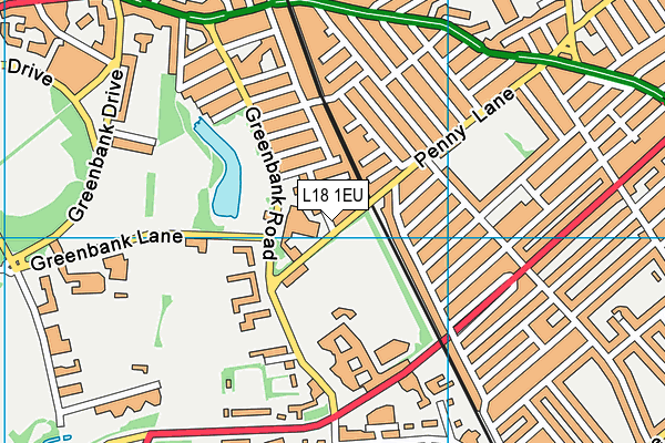 L18 1EU map - OS VectorMap District (Ordnance Survey)