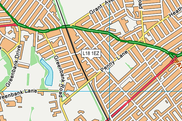 L18 1EZ map - OS VectorMap District (Ordnance Survey)