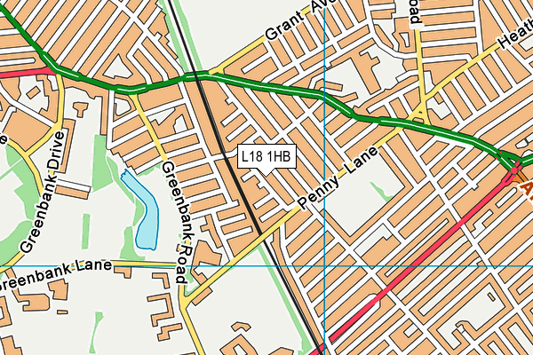 L18 1HB map - OS VectorMap District (Ordnance Survey)