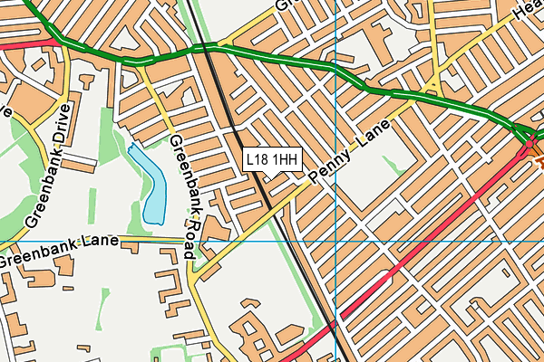L18 1HH map - OS VectorMap District (Ordnance Survey)