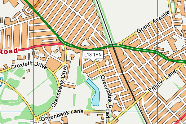L18 1HN map - OS VectorMap District (Ordnance Survey)