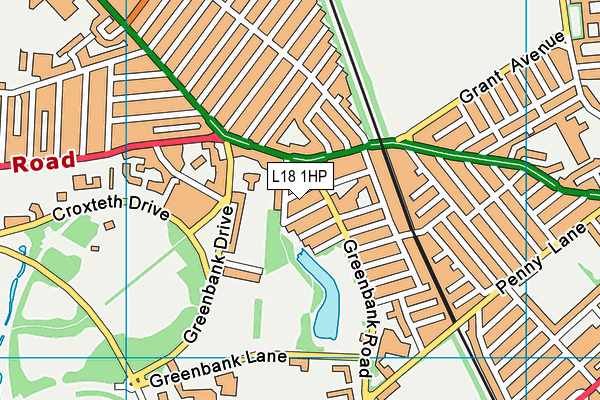 L18 1HP map - OS VectorMap District (Ordnance Survey)