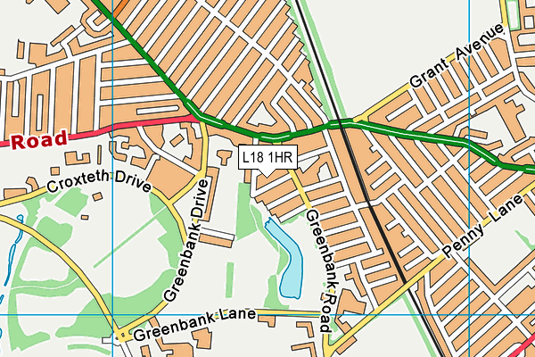 L18 1HR map - OS VectorMap District (Ordnance Survey)