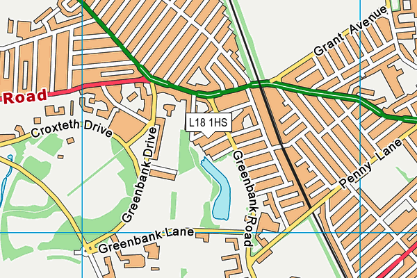 L18 1HS map - OS VectorMap District (Ordnance Survey)