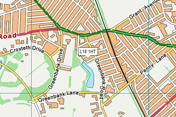 L18 1HT map - OS VectorMap District (Ordnance Survey)