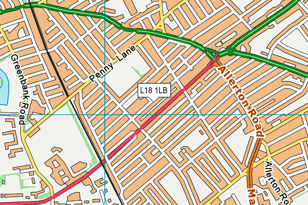 L18 1LB map - OS VectorMap District (Ordnance Survey)