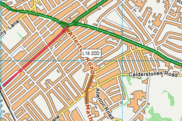 L18 2DD map - OS VectorMap District (Ordnance Survey)