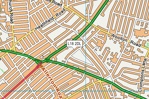 L18 2DL map - OS VectorMap District (Ordnance Survey)
