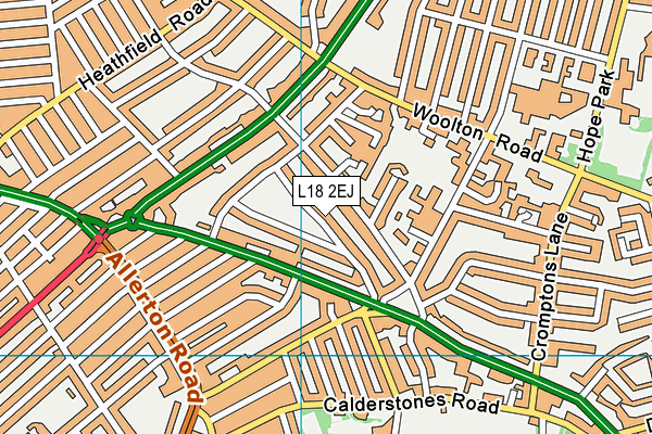 L18 2EJ map - OS VectorMap District (Ordnance Survey)