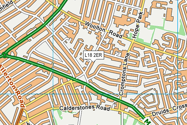 L18 2ER map - OS VectorMap District (Ordnance Survey)