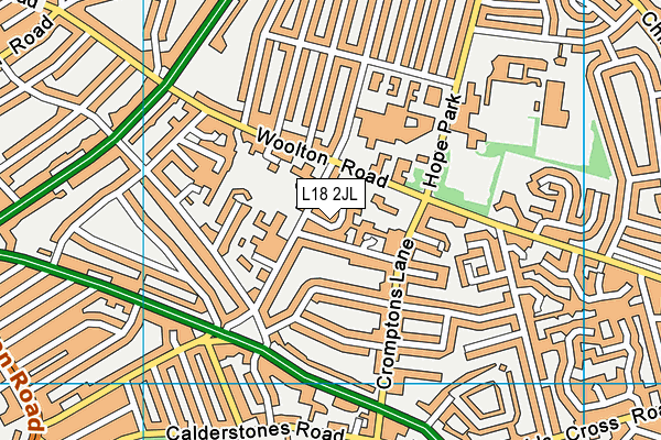L18 2JL map - OS VectorMap District (Ordnance Survey)