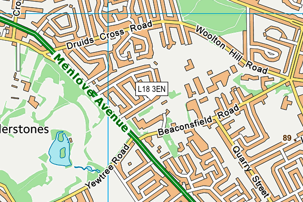 L18 3EN map - OS VectorMap District (Ordnance Survey)