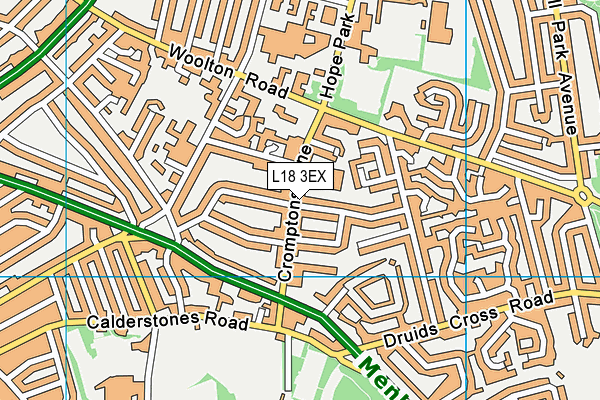 L18 3EX map - OS VectorMap District (Ordnance Survey)