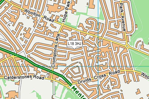 L18 3HJ map - OS VectorMap District (Ordnance Survey)