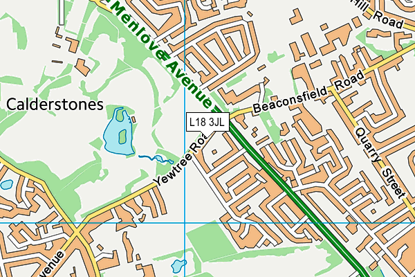 L18 3JL map - OS VectorMap District (Ordnance Survey)